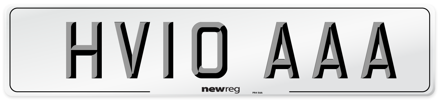 HV10 AAA Number Plate from New Reg